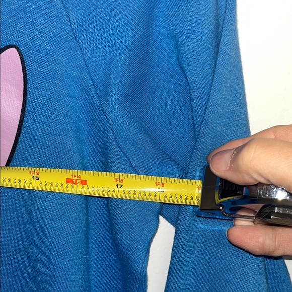 Disney Stitch XS Oversized Women's Crew Sweatshirt Blue #disney #stitch #soft - Picture 4 of 7